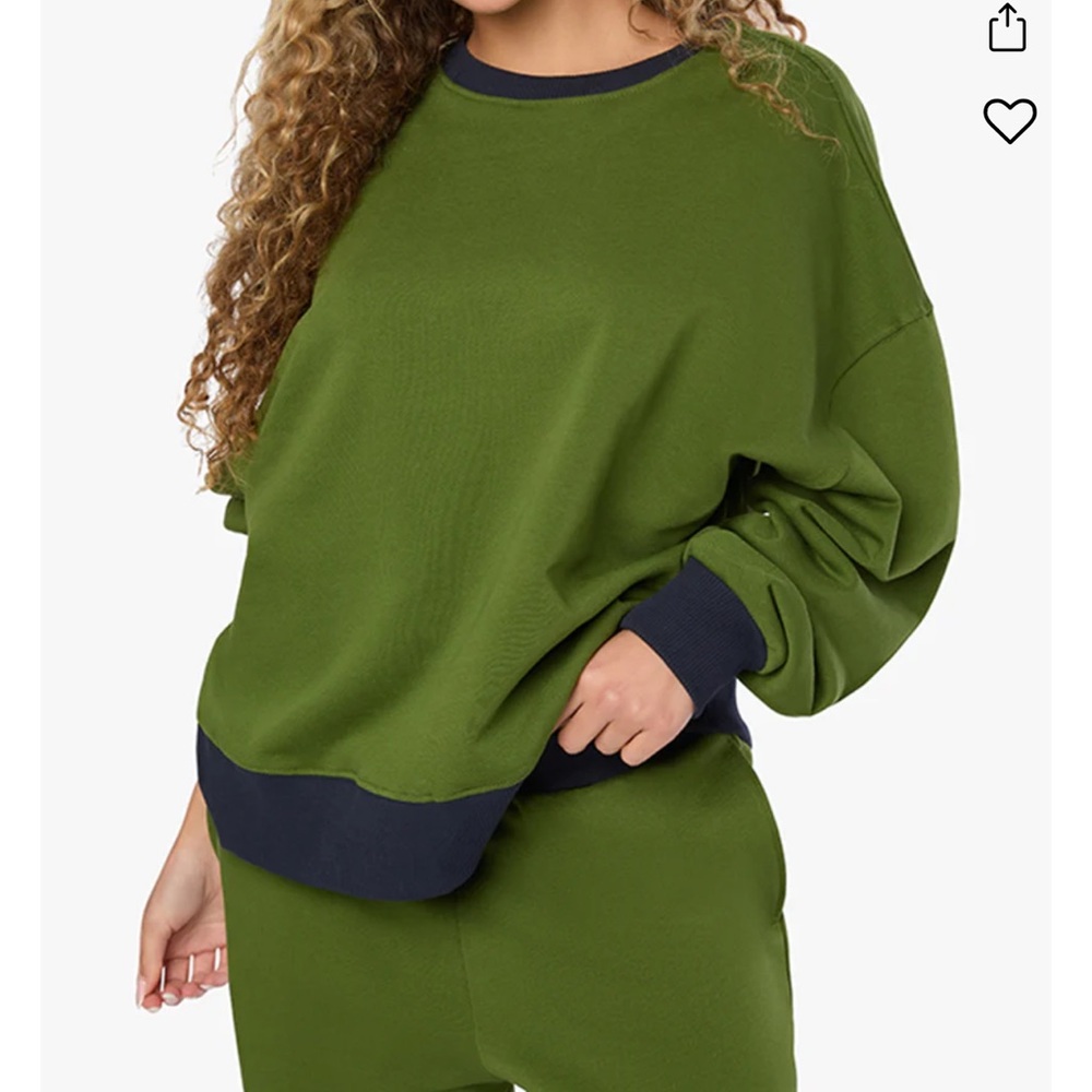 Weworewhat Color block Crew neck 100%cotton Sweatshirt XL NWT